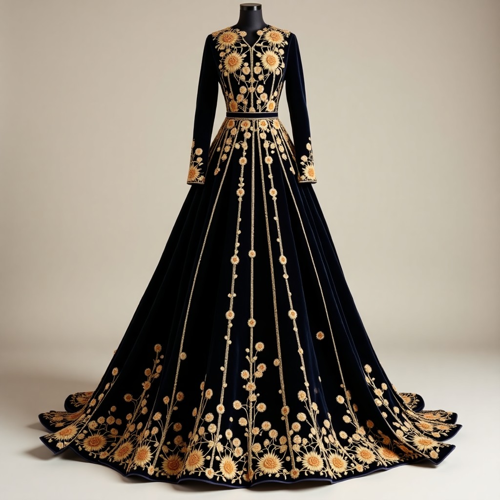 Royal Floral Heritage Ball Gown