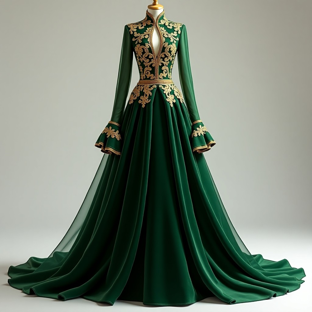Midnight Blossom Heritage Gown