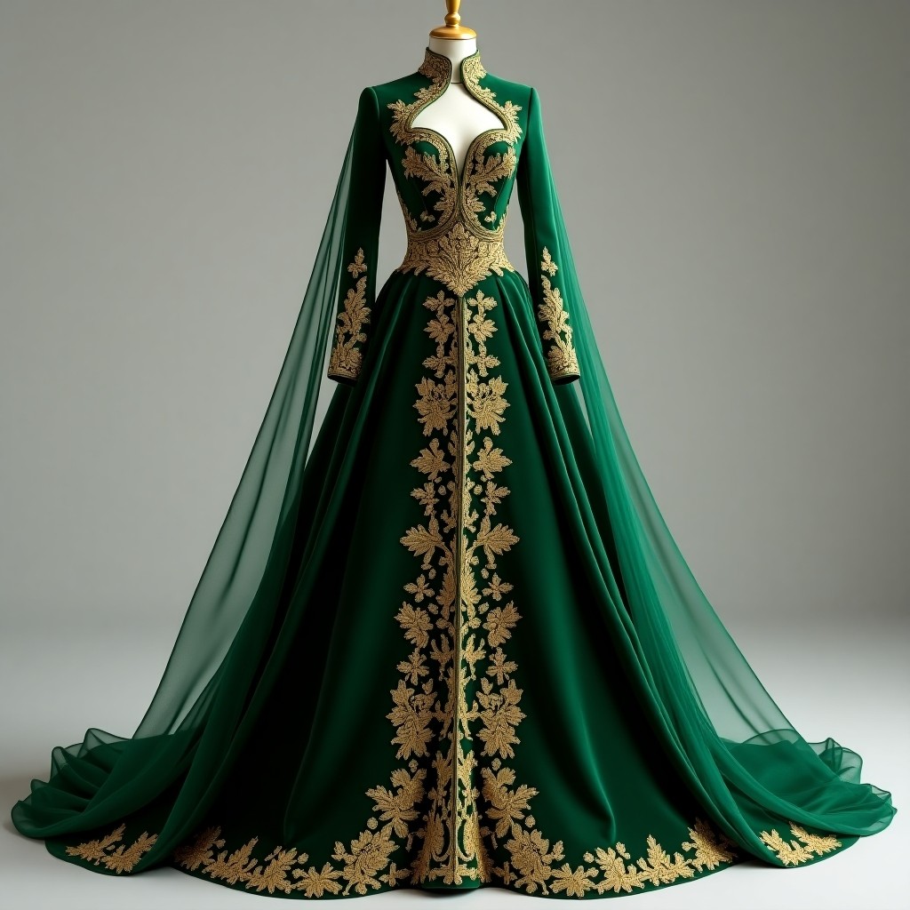 Royal Blossom Gold Ball Gown
