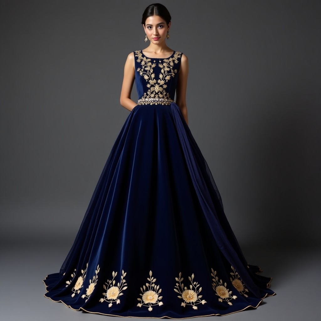 Golden Vine Majesty Ball Gown