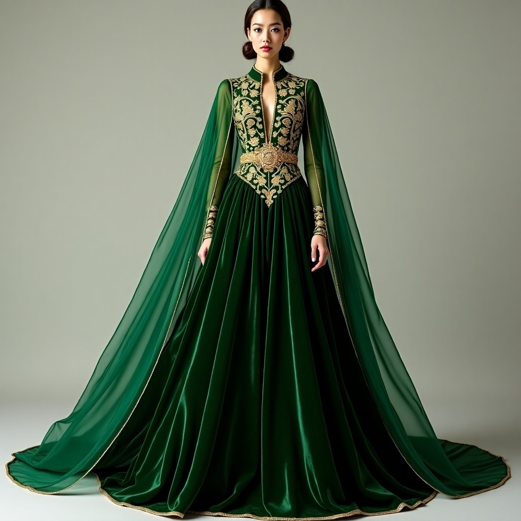 Burgundy Royal Vine Gown