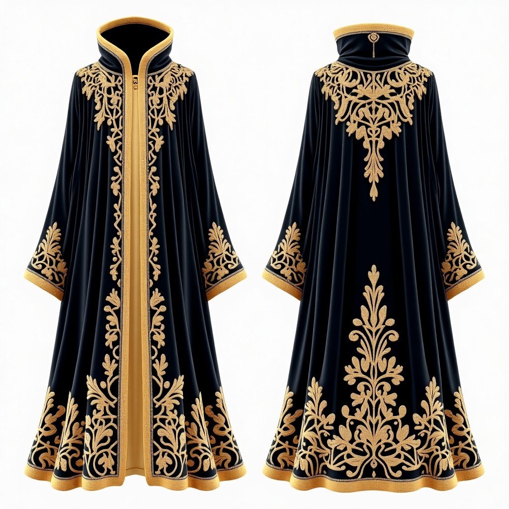 Midnight Blossom Luxury Abaya