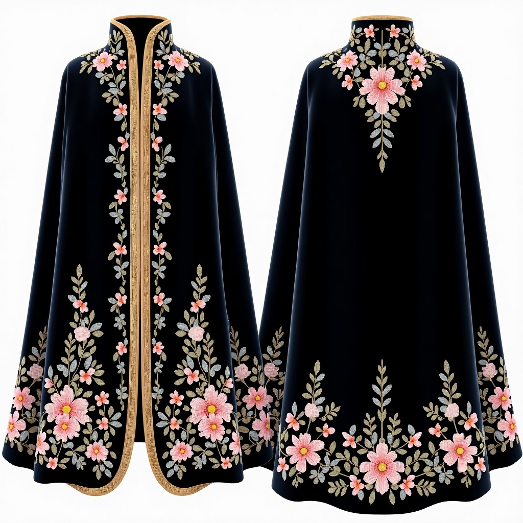 Royal Purple Blossom Maxi Abaya
