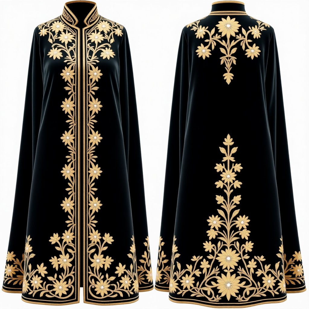 Royal Crimson Gold Maxi Abaya