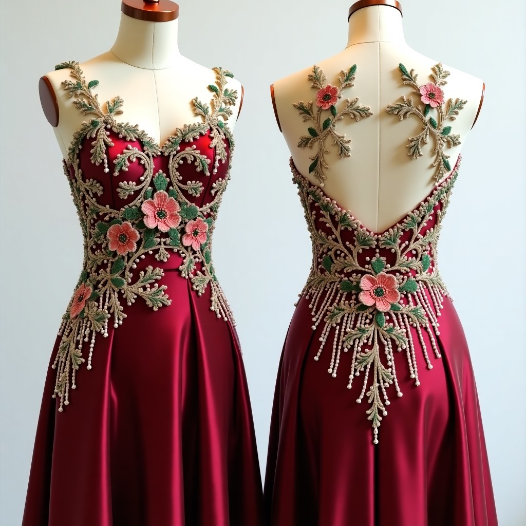Royal Blue Pearl Blossom Dress