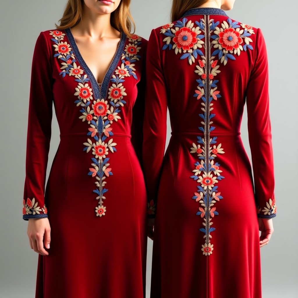 Golden Blossom Royal Maxi Gown