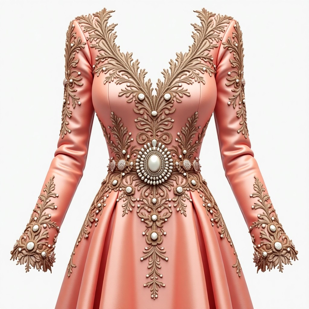 Royal Golden Floral Couture Maxi