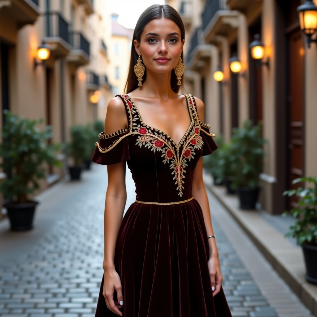 Luxury Floral Pearl Princess Gown