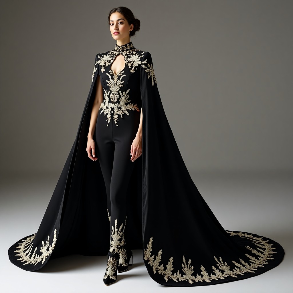 Royal Embroidered Matador Blazer Cape