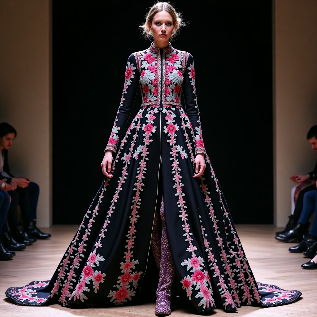 Majestic Royal Cape Embroidered Suit