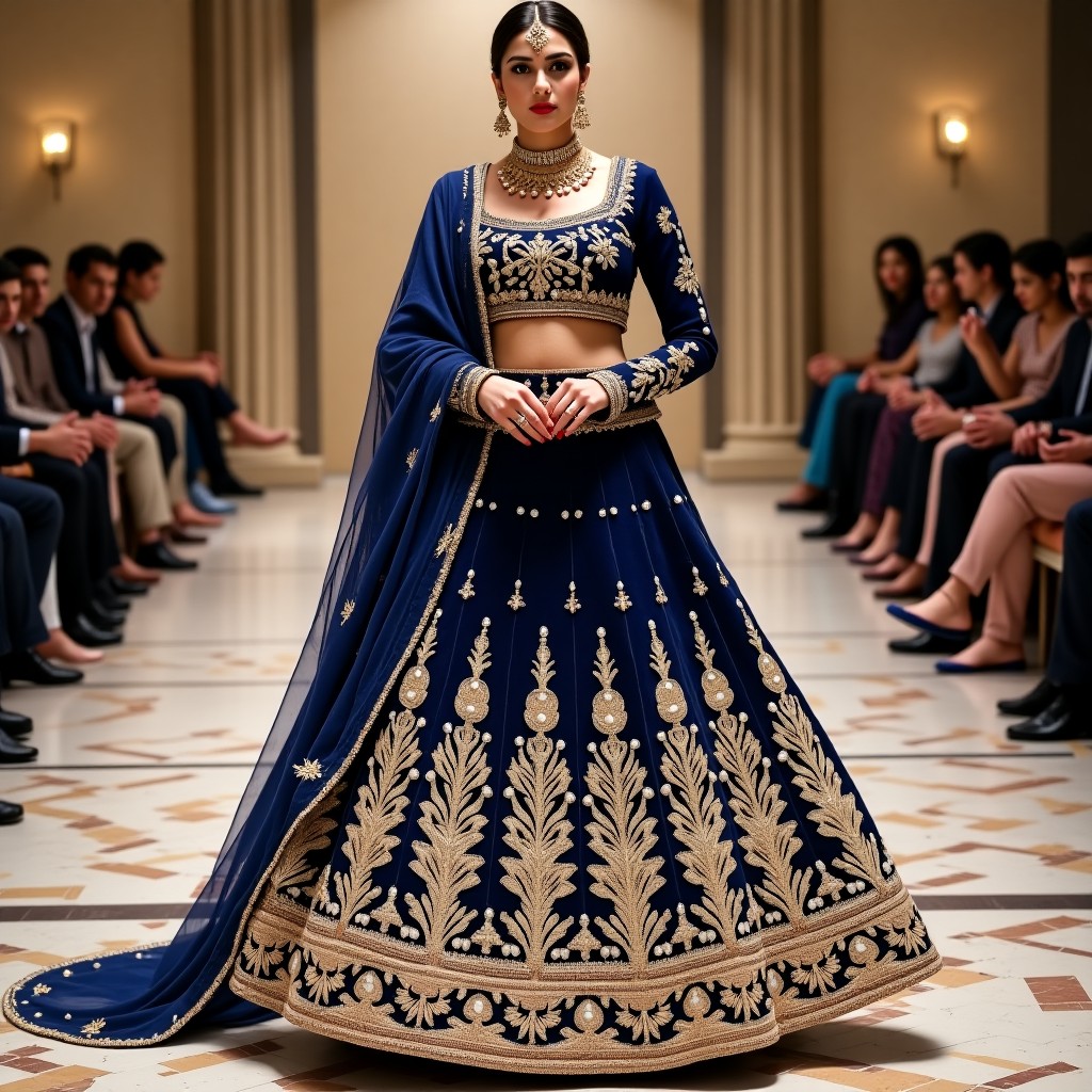 Golden Royal Bridal Lehenga