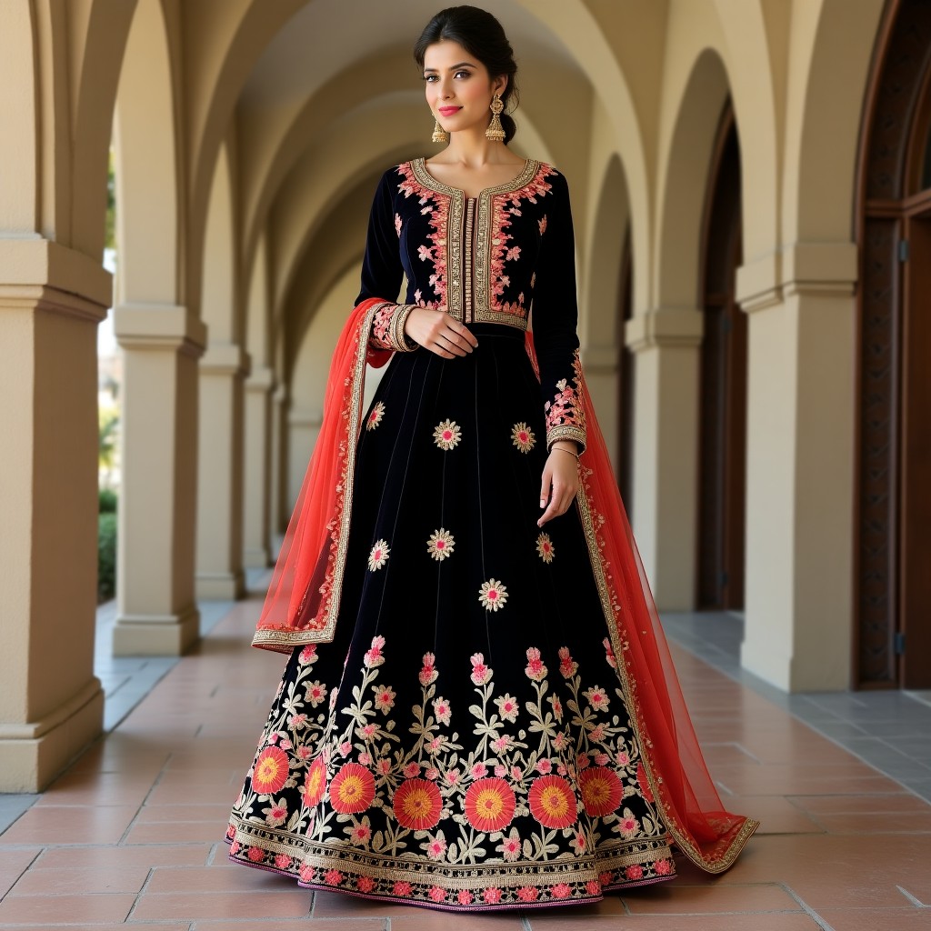 Golden Blossom Luxury Lehenga