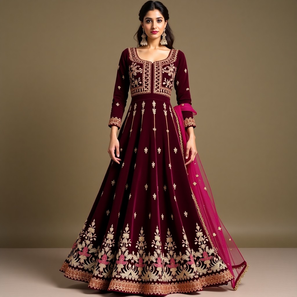 Majestic Golden Blossom Wedding Lehenga