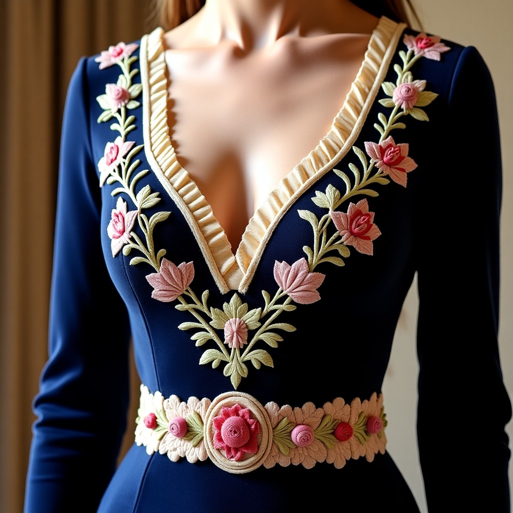 Royal Court Blossom Embroidered Gown