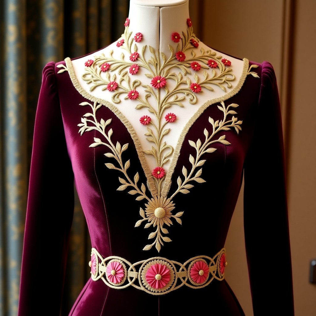 Golden Fleur Royal Fashion Dress