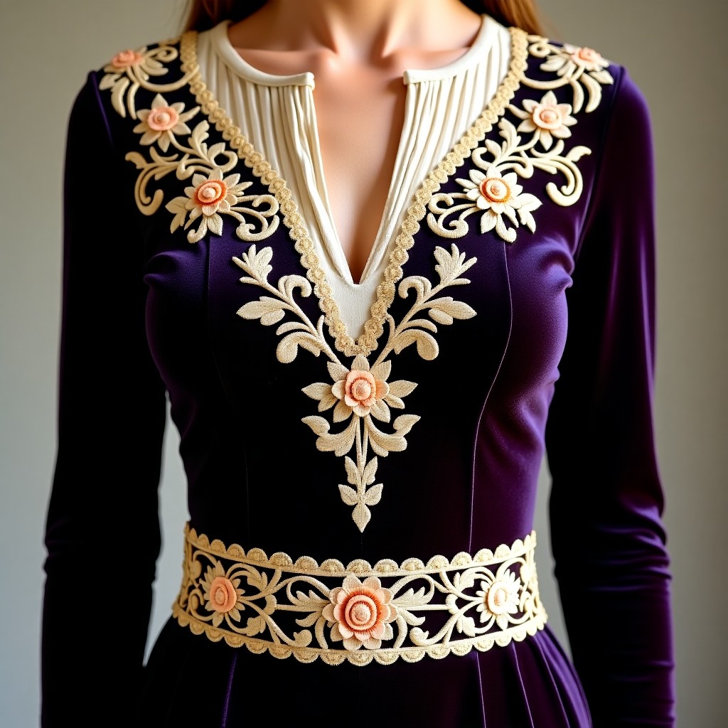 Royal Rose Heritage Neck Dress