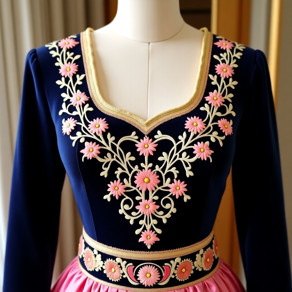 Grand Duchess Floral Embroidered Dress