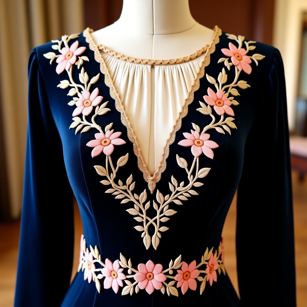 Golden Royal Fleur Evening Gown