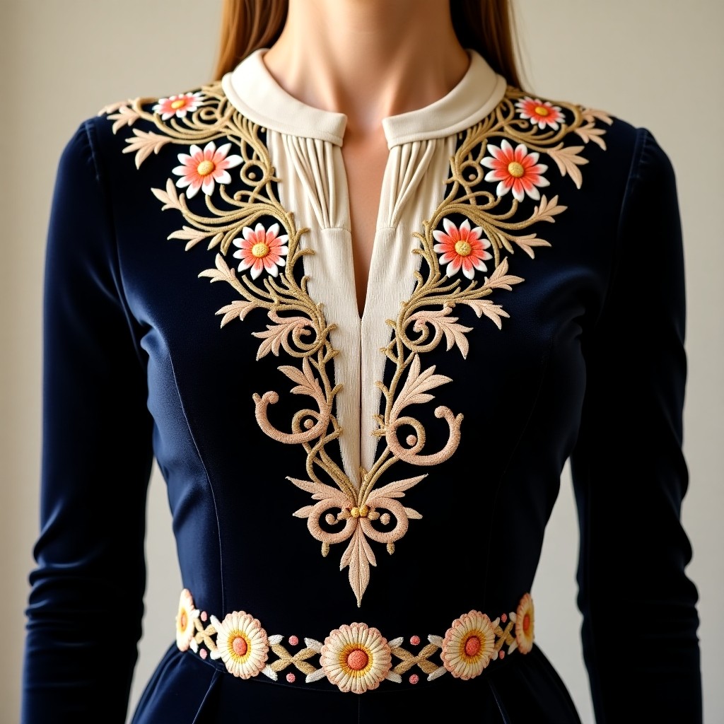 Royal Vine Heritage Neck Gown