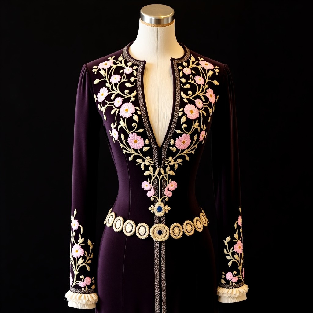 Grand Floral Empress Court Gown