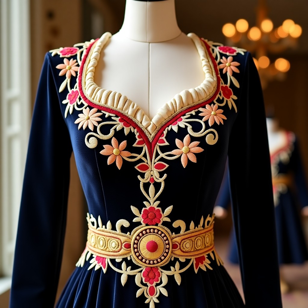 Royal Blossom Heritage Evening Dress