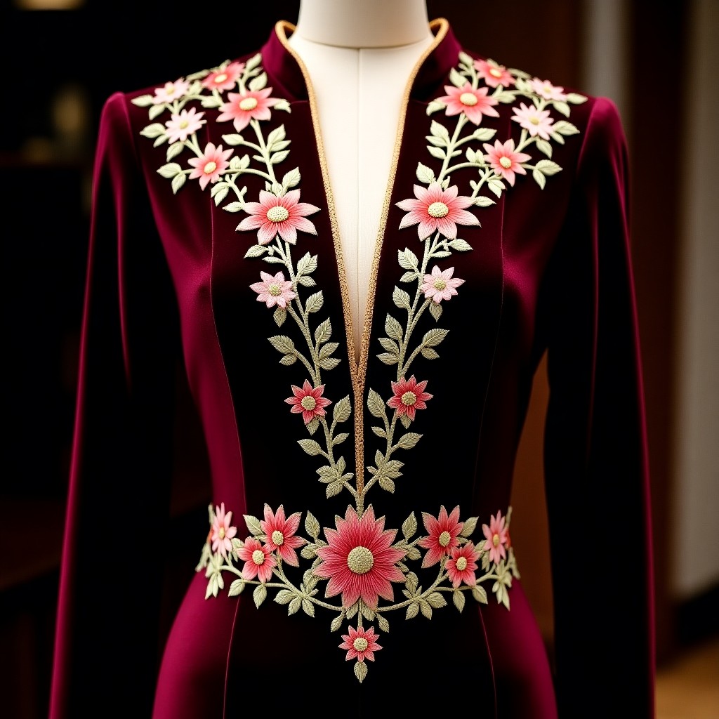 European Golden Rose Court Gown