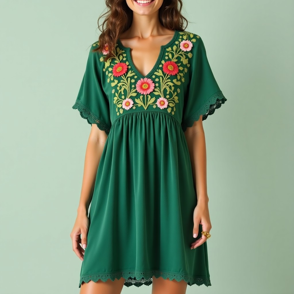 Bohemian Handcrafted Embroidered Dress