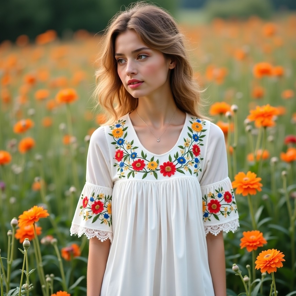 Bohemian Garden Vine Embroidered Dress