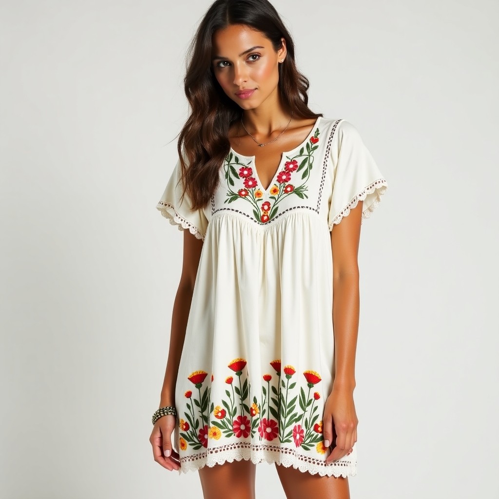 Bohemian Meadow Blossom Flowy Dress