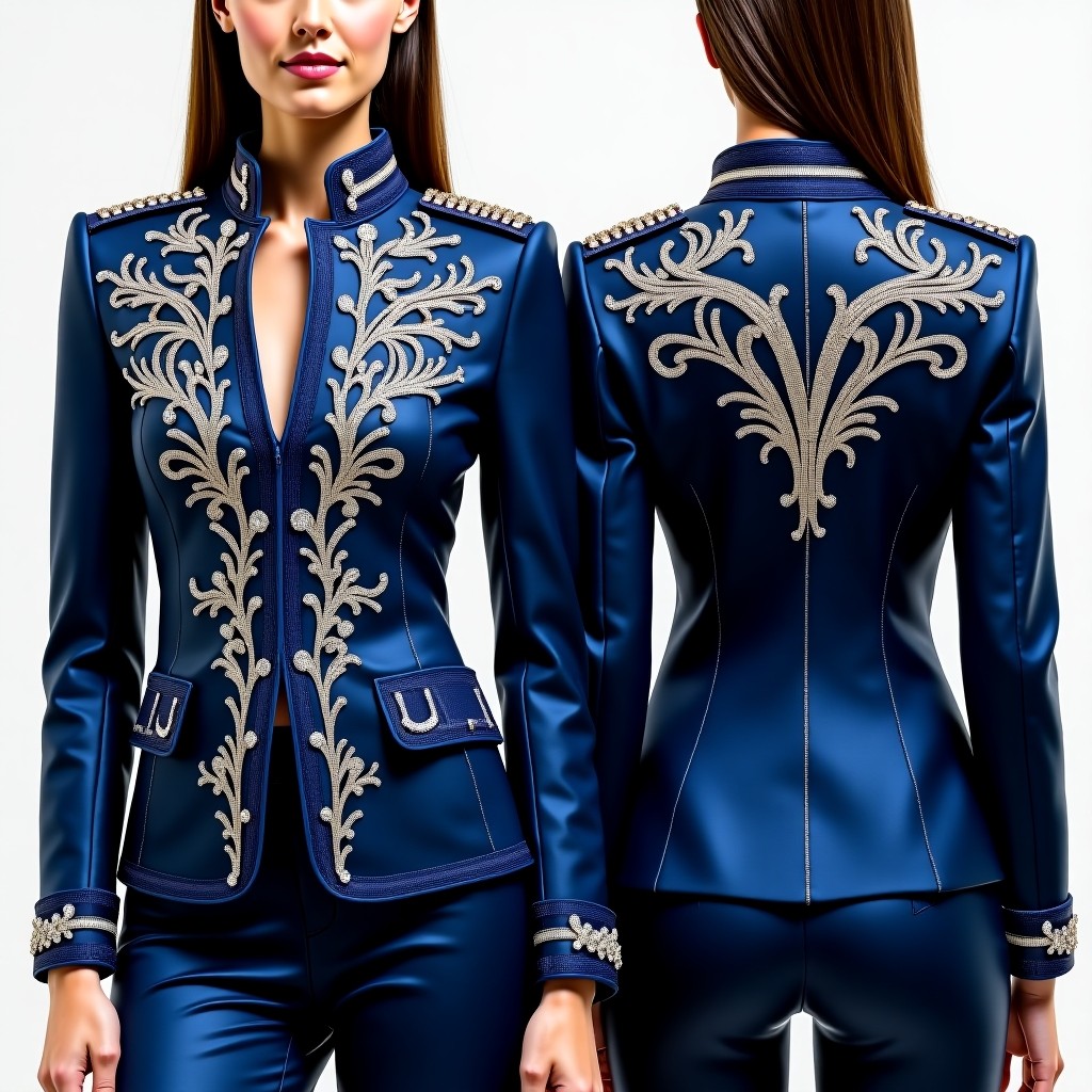 Fancy Regal Floral Embroidered Fashion Jacket