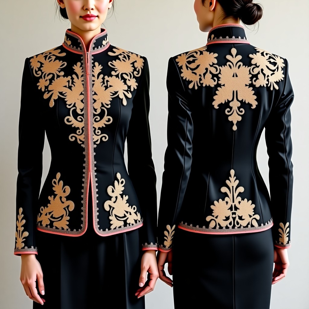 Fancy Botanical Trail Embroidered Jacket