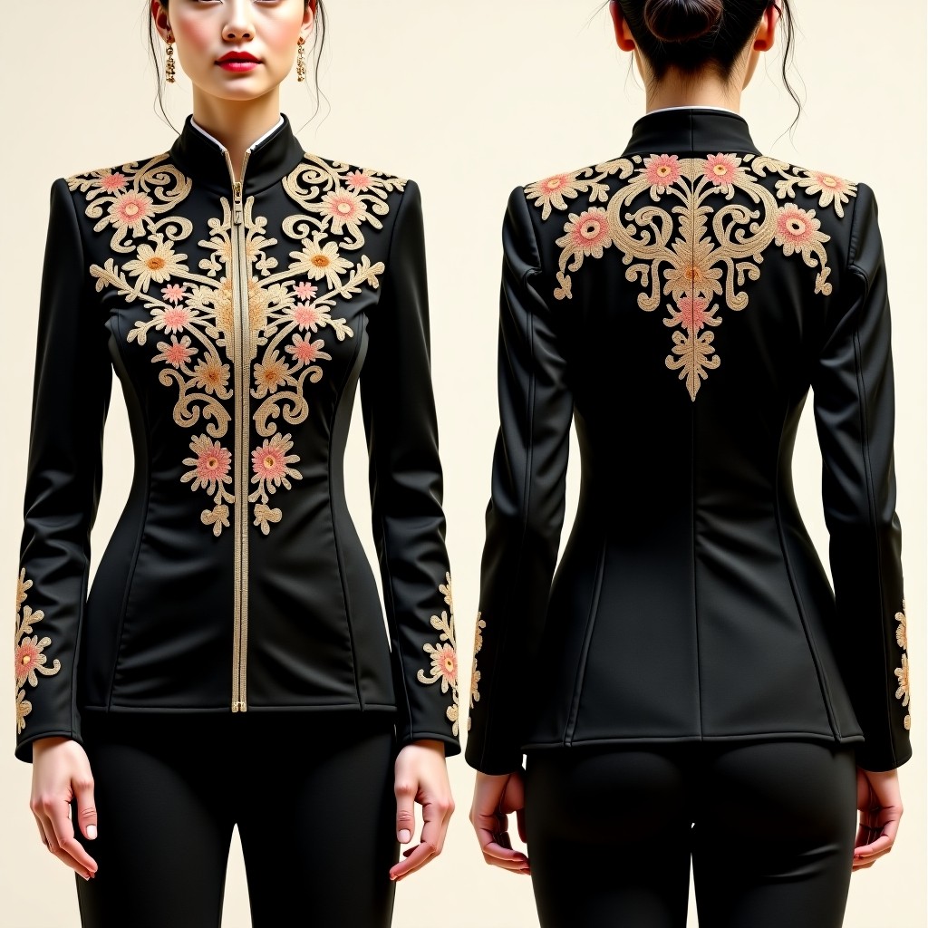 Fancy Botanical Scrollwork Formal Jacket
