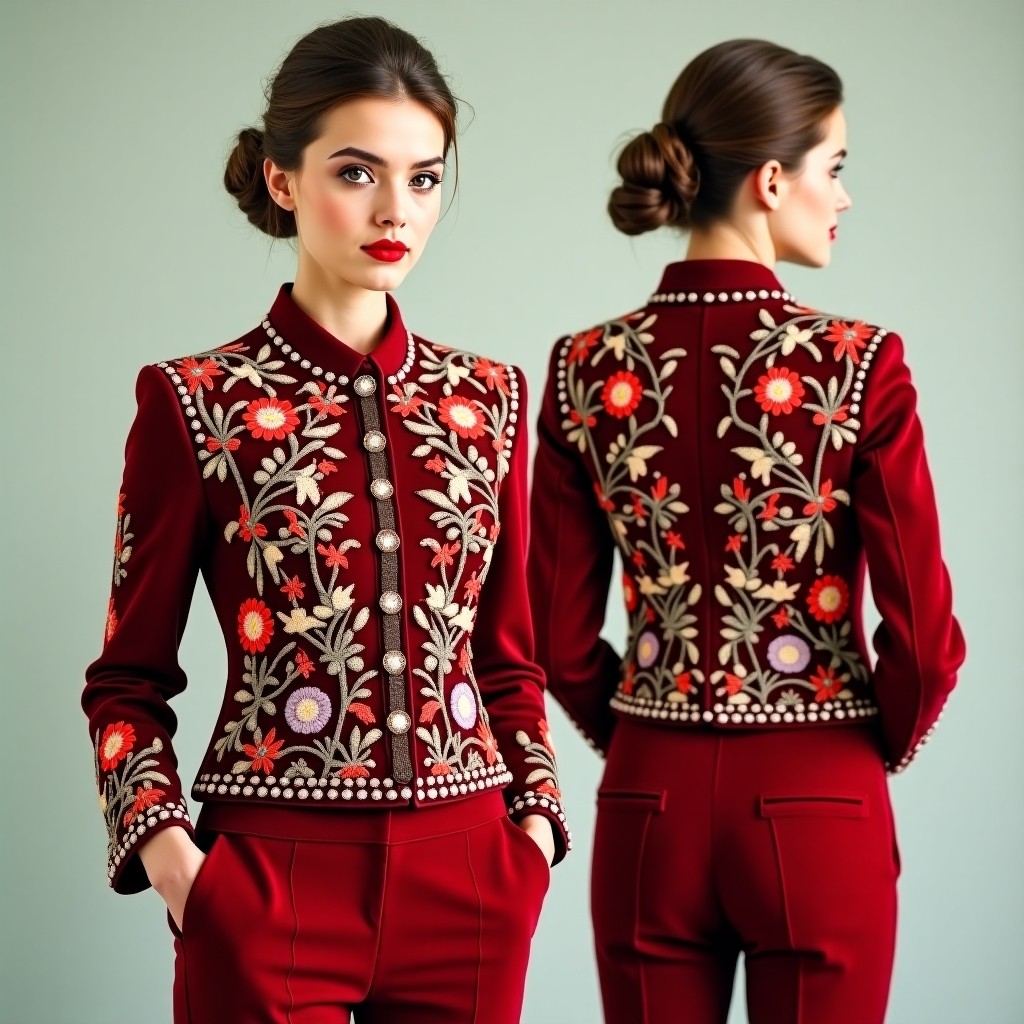 Elegant Floral Embroidery Jacket