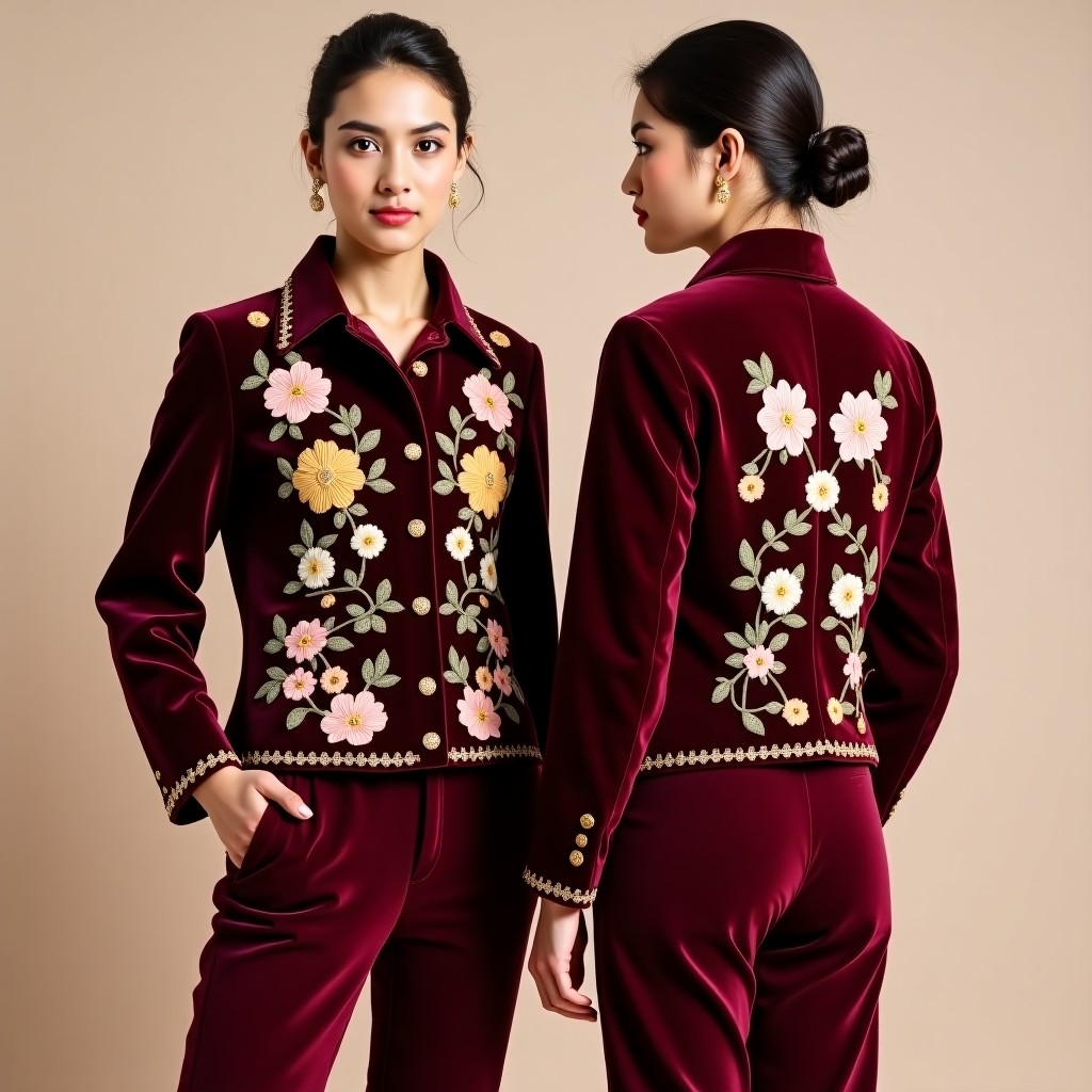 Elegant Designer Embroidered Blazer