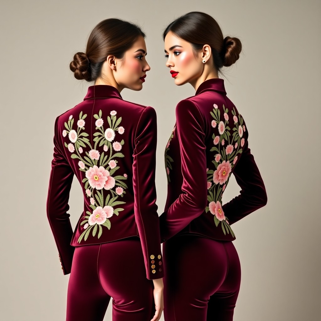 Luxury Floral Embroidered Designer Blazer