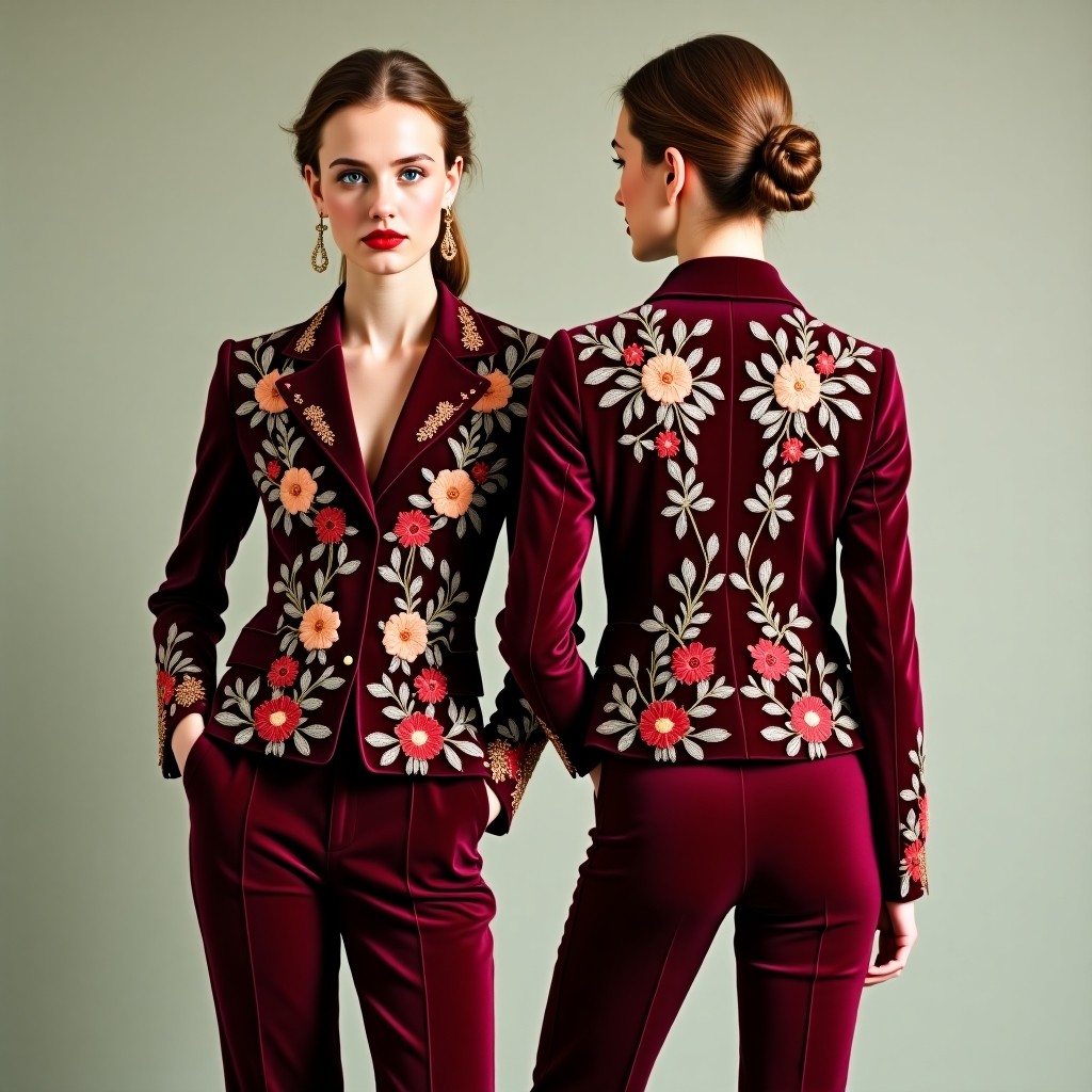 Ornamental Botanical Luxury Blazer
