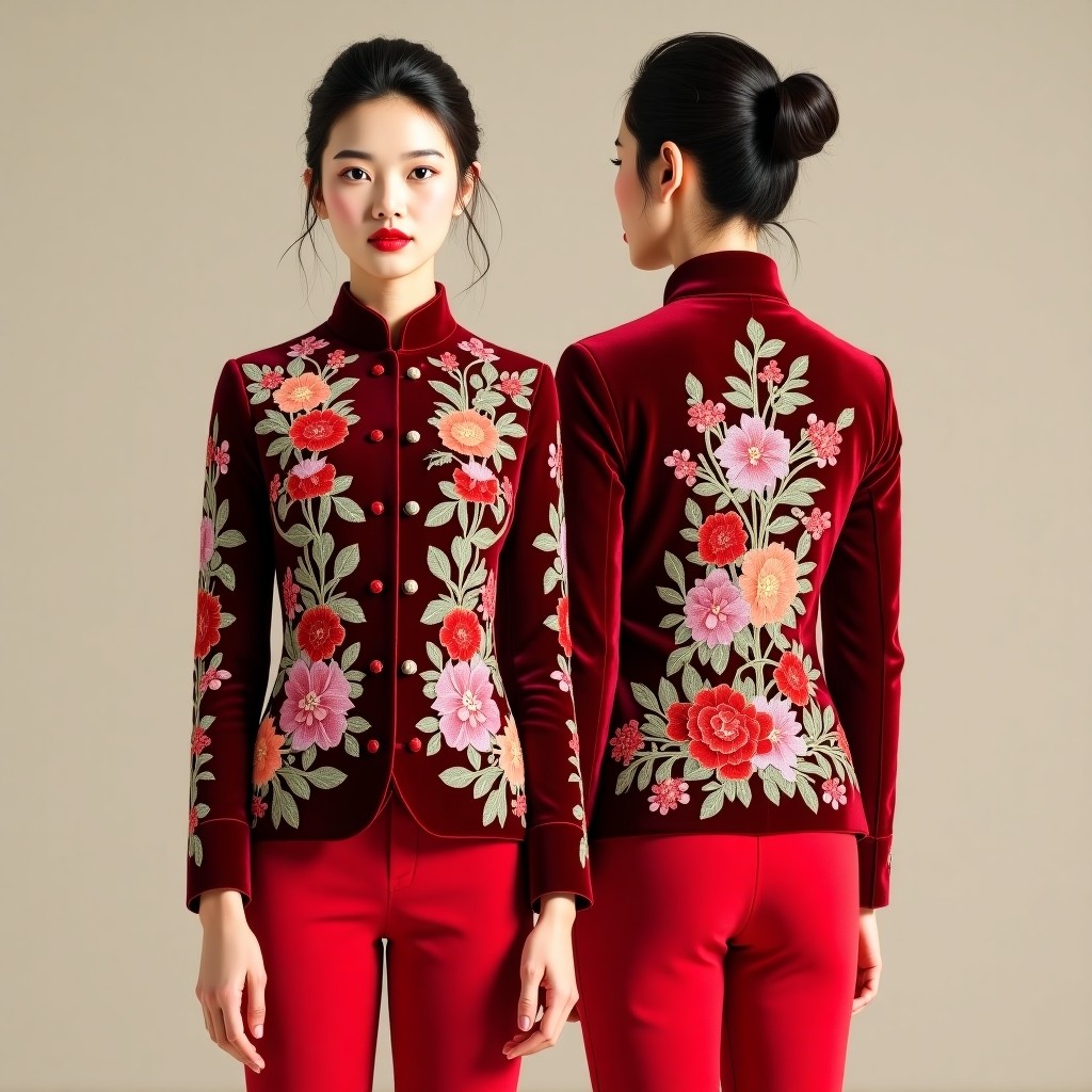Ornate Floral Vine Luxury Blazer