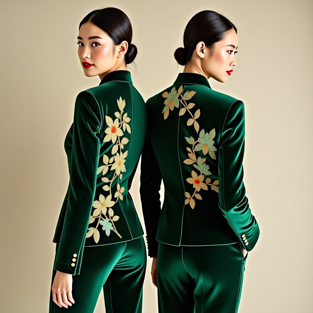 Designer Leaf Vine Formal Blazer