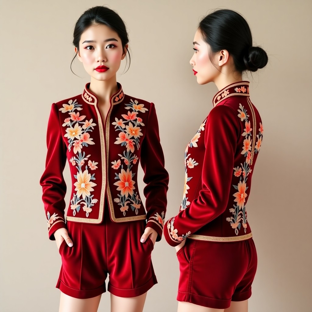 Luxury Floral Scrollwork Blazer