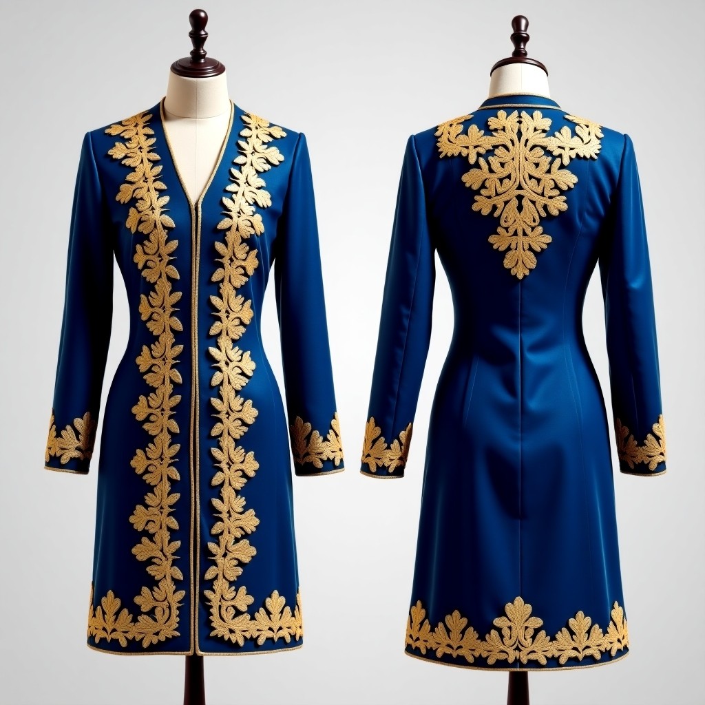 Luxury Scrollwork Embroidered Karakou