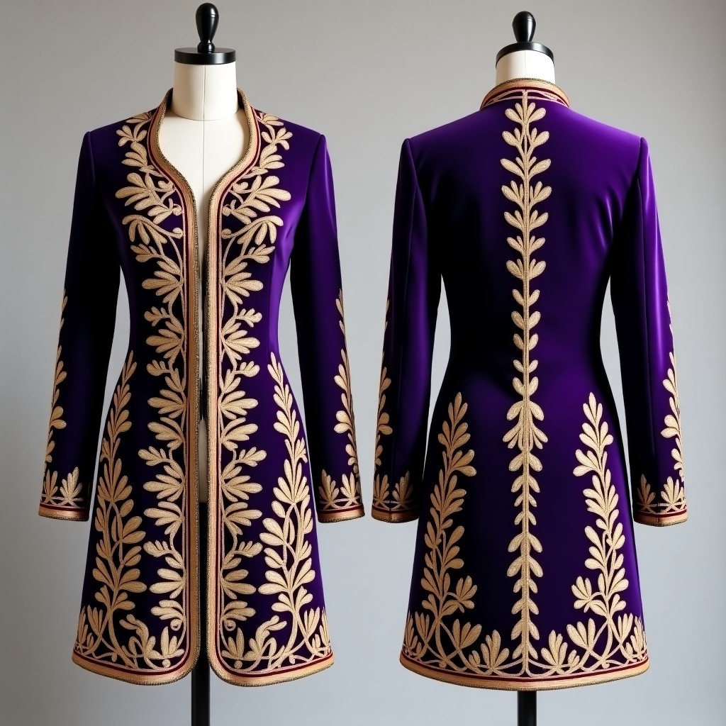 Designer Botanical Scroll Jacket