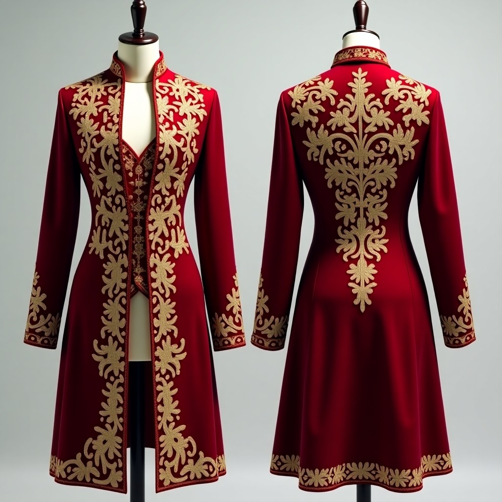Ornate Embroidered Velvet Karakou Jacket