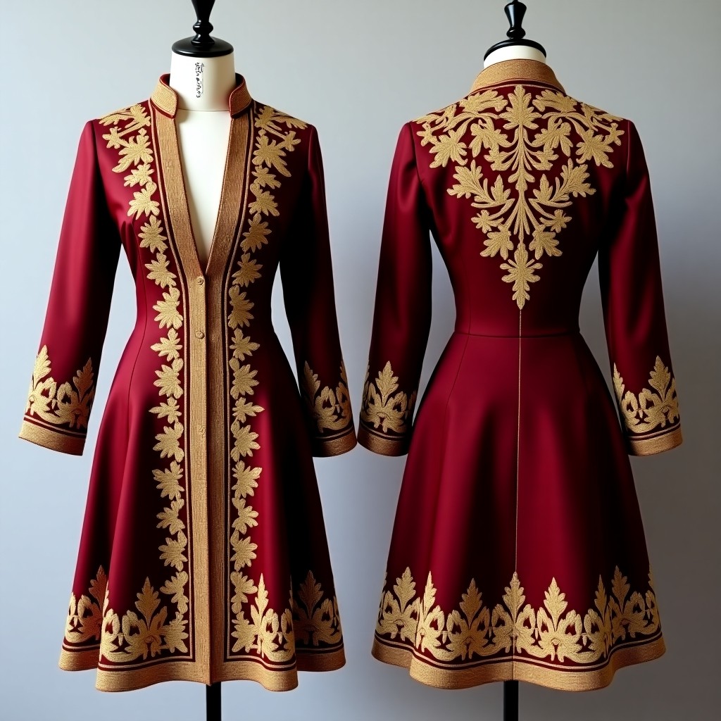 Embroidered Heritage Collar Karakou Jacket