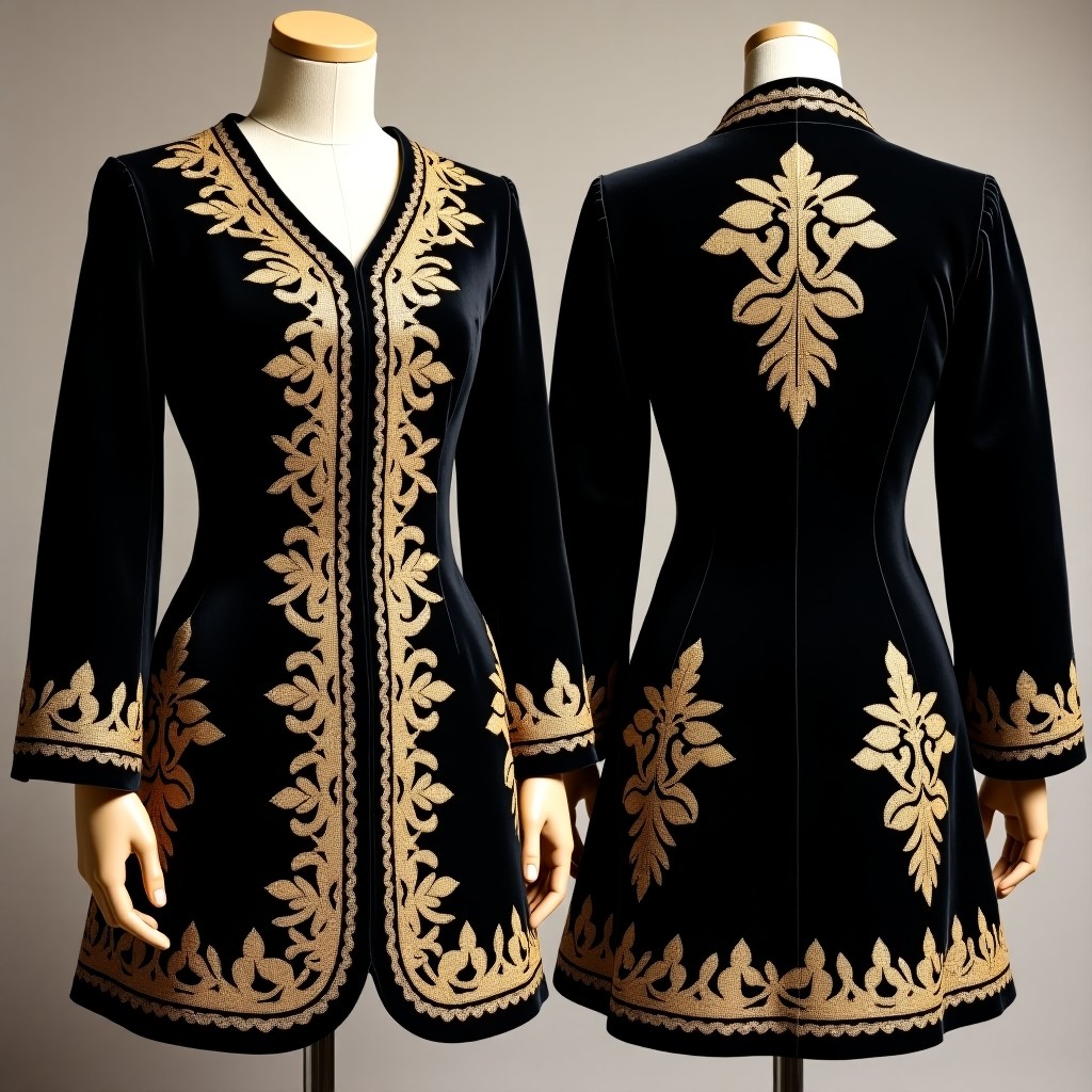 Floral Crest Embroidered Luxury Blazer