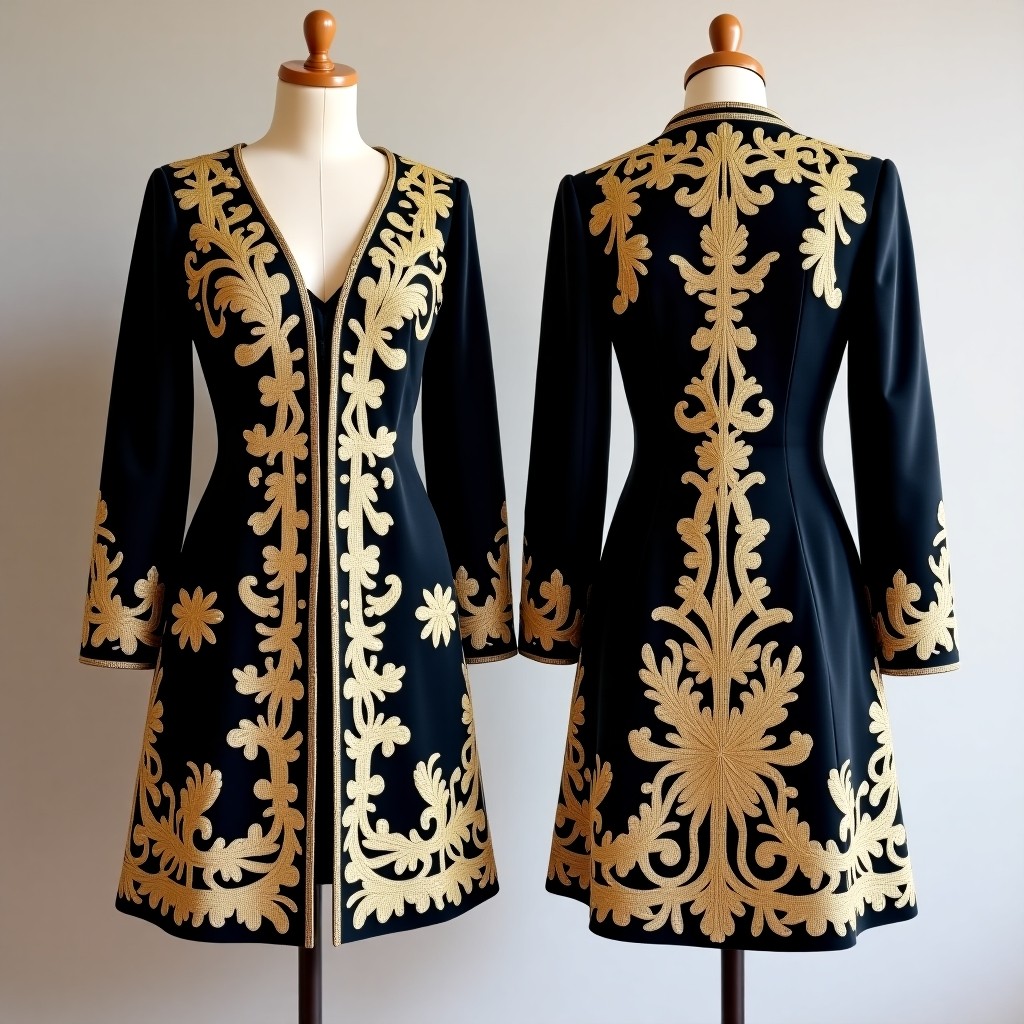 Ornamental Border Embroidered Luxury Jacket
