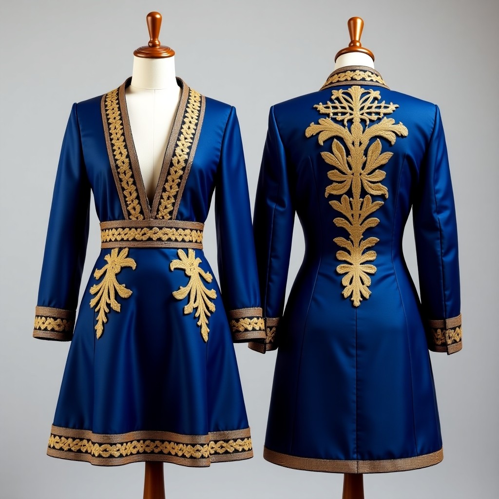 Embroidered Statement Collar Luxury Jacket