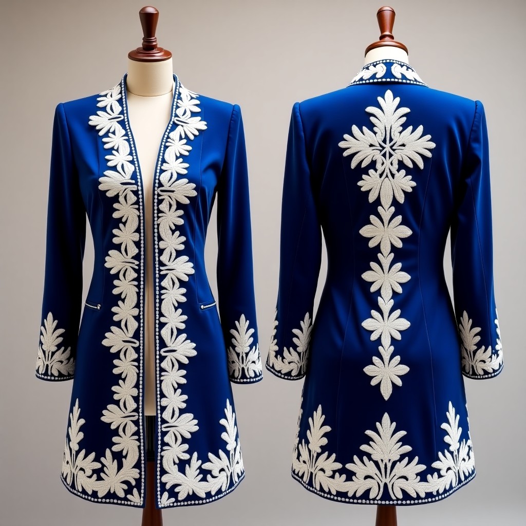Ornate Sleeve Embroidered Designer Jacket