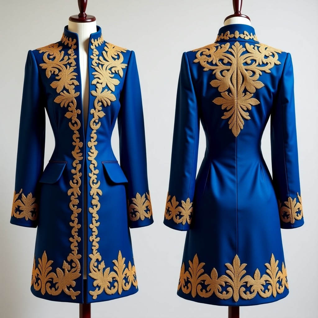 Intricate Arabesque Embroidered Karakou Jacket
