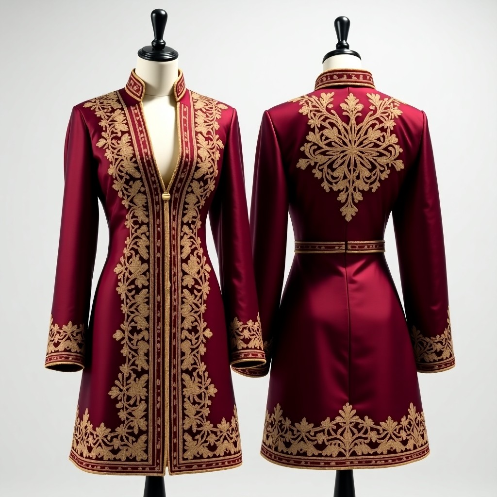 Ornate Front Border Embroidered Jacket