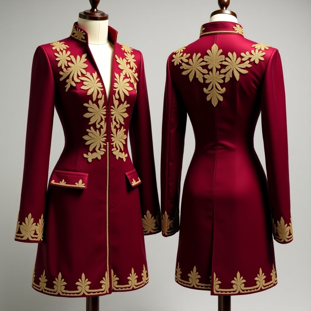 Luxury Floral Vine Embroidered Jacket